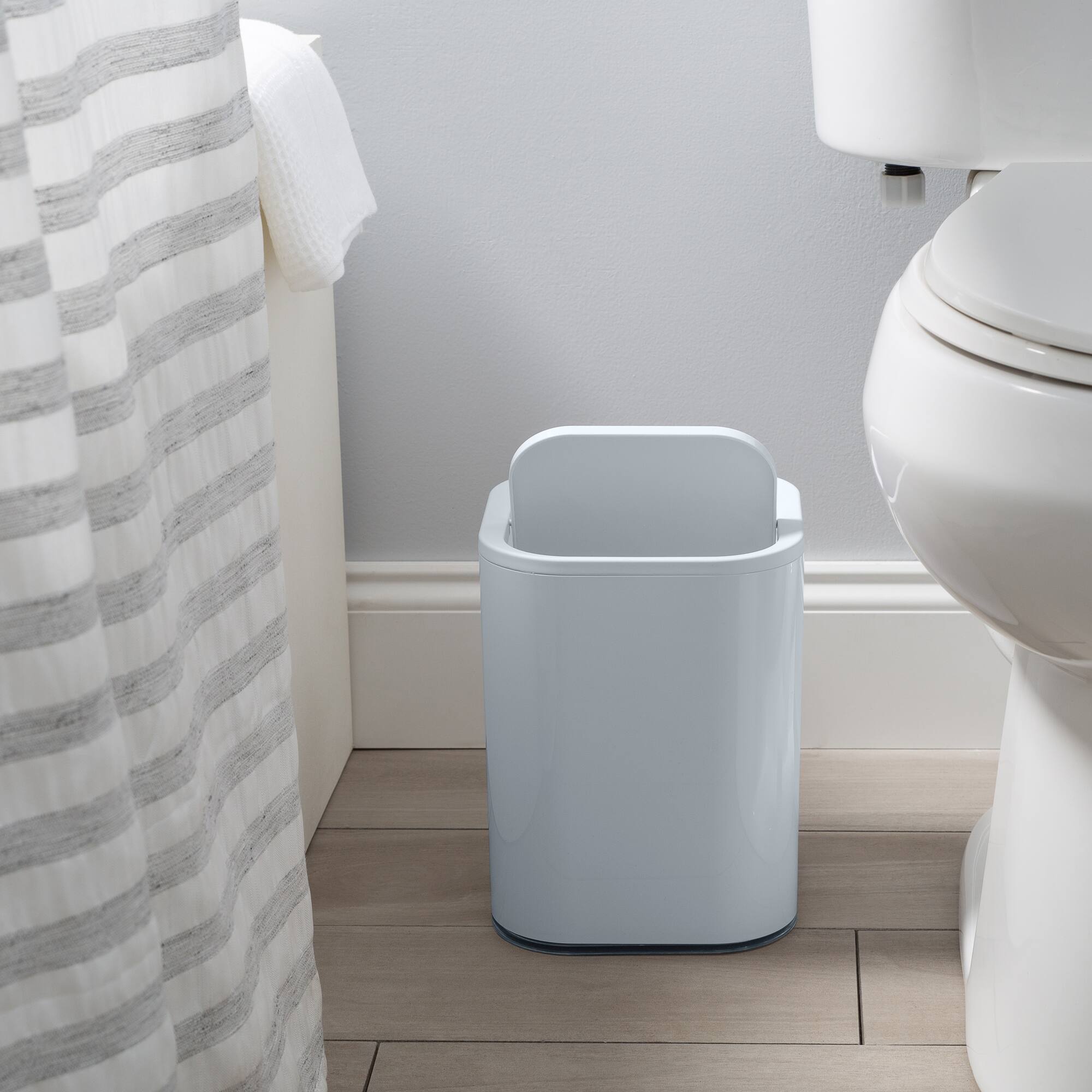 Bath Bliss Gray Acrylic 8L Waste Bin